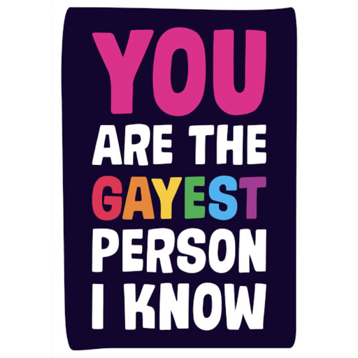 [P0011072] DM YOU ARE THE GAYEST PERSON CARD