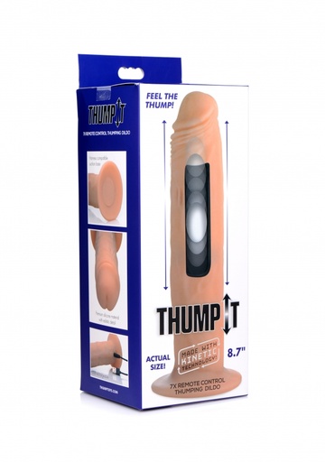 [AF970-LARGE] 7X REMOTE CONTROL THUMPING DILDO 8.7"