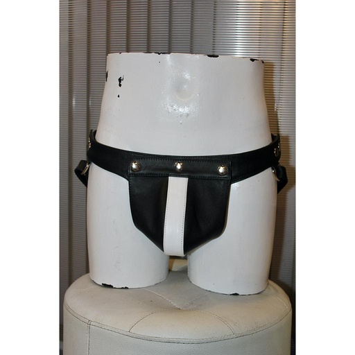 GAYT*GEAR LEATHER SNAP JOCK POUCH