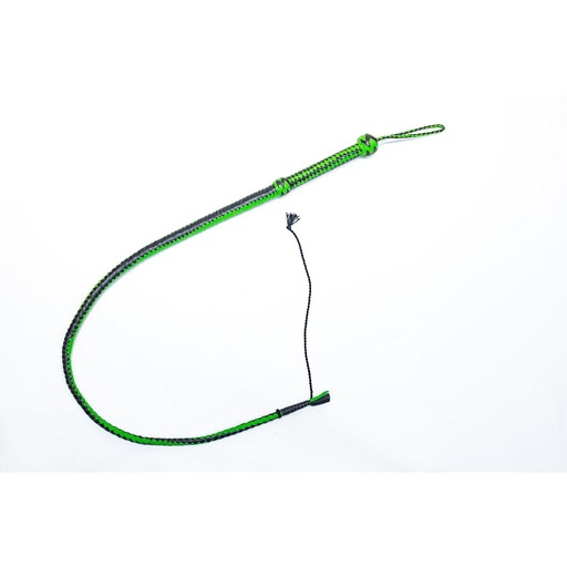 [HN-3003-BLACK/GREEN] GAYT*GEAR LEATHER WHIP BRADED 142cm