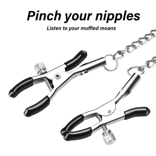 [RYDM-048-B] GAYT*GEAR NIP CLAMPS  W/ CHAIN  ADJUSTABLE LONG 