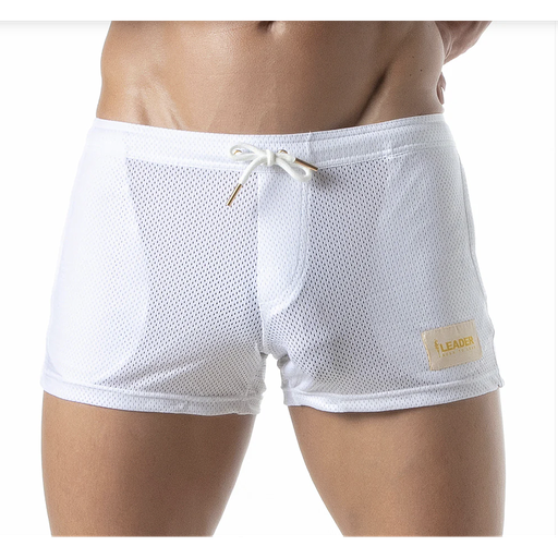 LEADER WHITE PARTY BOOTY SHORTS